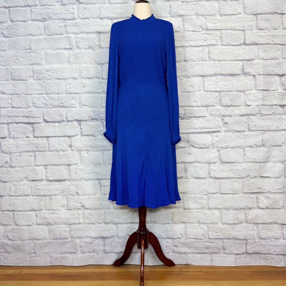 Ghost London Royal Blue Crepe Midi Dress